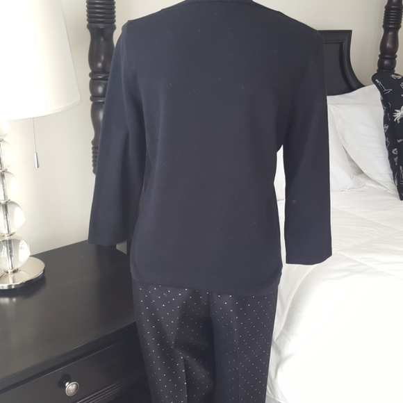 Talbots Black Embellished Sweater - Picture 3 of 4